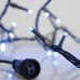 100 Χριστουγεννιάτικα λαμπάκια LED με επέκταση και μετασχηματιστή εκατό σε σειρά με μπλε φως | Eurolamp | 600-11335